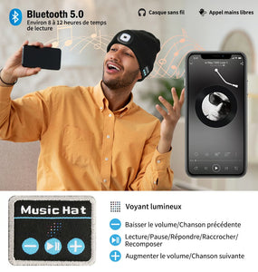 🎄VENTE ANTICIPÉE DE NOËL 49 % DE RÉDUCTION 🎅 Bonnet Bluetooth 3-en-1 💥Qualité premium