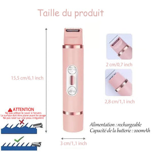 Rasoir électrique 2 en 1 pratique pour femme - Qualité premium + Livraison GRATUITE