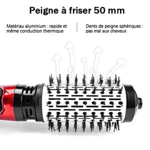 Sèche-cheveux 3-en-1 à air chaud et rotatif pour cheveux secs, bouclés et lisses - Qualité premium + Livraison gratuite 💥