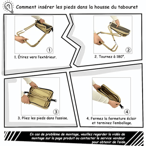 Tabouret pliant ultra-léger – Supporte jusqu'à 120 kg (265 lb)