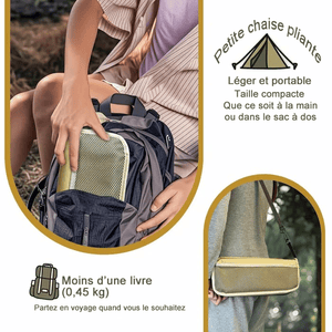 Tabouret pliant ultra-léger – Supporte jusqu'à 120 kg (265 lb)