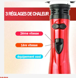 Sèche-cheveux 3-en-1 à air chaud et rotatif pour cheveux secs, bouclés et lisses - Qualité premium + Livraison gratuite 💥