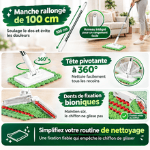 Charger l'image dans la galerie, Balai de Nettoyage Dépoussiérant et détachable pour Lingettes humides