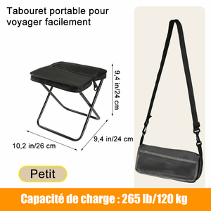 Tabouret pliant ultra-léger – Supporte jusqu'à 120 kg (265 lb)