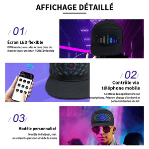 🔥🔥 Chapeau intelligent avec écran d'affichage LED