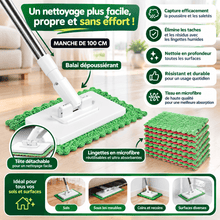 Charger l'image dans la galerie, Balai de Nettoyage Dépoussiérant et détachable pour Lingettes humides