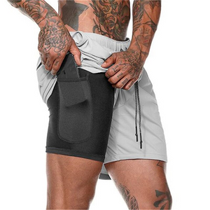 Shorts d'été Hommes 2 en 1