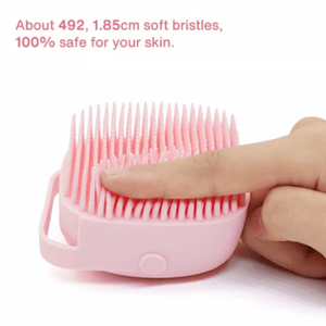 Bathing artifact-silicone bath brush (just a gentle squeeze for bathing)
