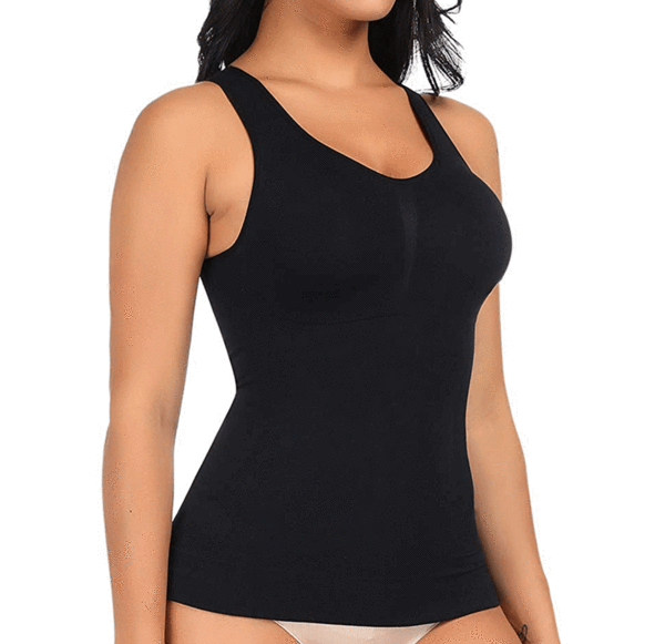 MD Women's Shapewear Tank Top Cami Body Shaper Shirt for Sports and  Everyday Wear XLarge Black