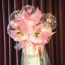 Charger l&#39;image dans la galerie, WafaFlower™ Bouquet de roses ballon lumineux