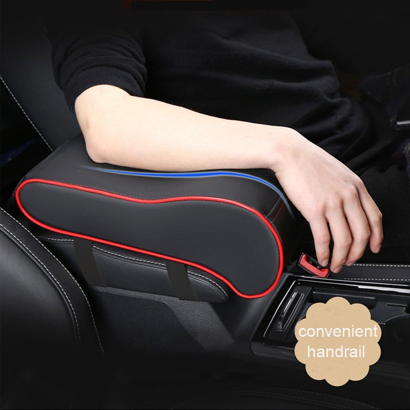  Coussin de genou pour console de voiture - Intérieur de voiture  en cuir synthétique - Coussin d'accoudoir de voiture avec coussinet adhésif  pour accoudoir de porte de voiture - Accessoires