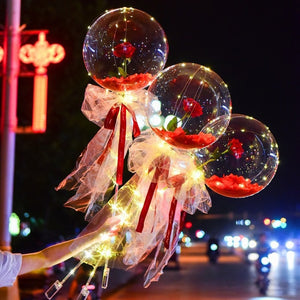 (Christmas Sale-55% Off) LED Luminous Balloon Rose Bouquet